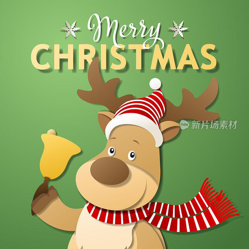 Christmas Reindeer Cartoon Paper Craft